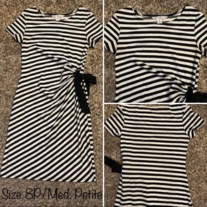 Black and White Striped Dress, Size 8P